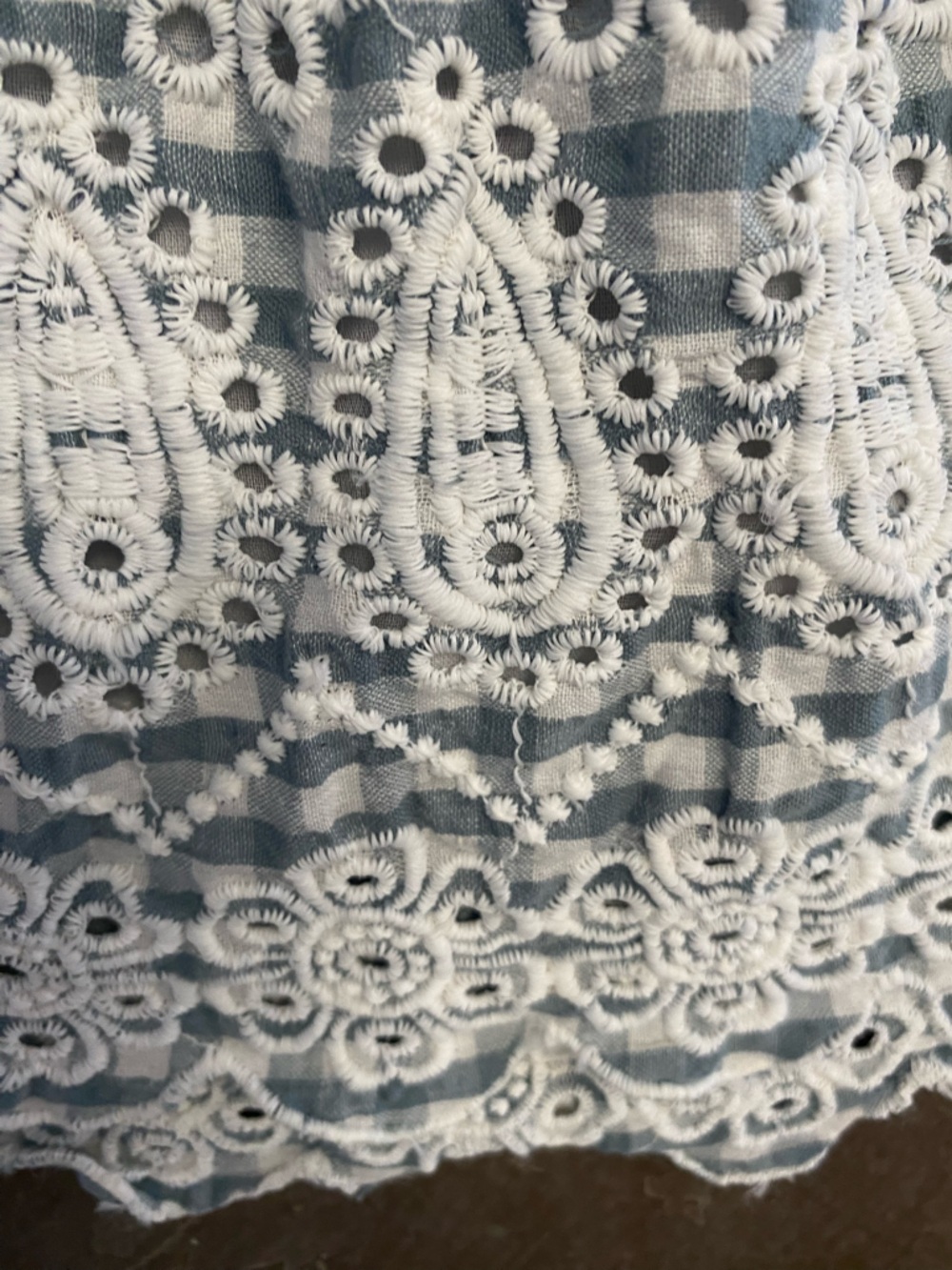 Jessica Simpson Light Blue and White Gingham Spaghetti Strap Dress - Picture 3 of 4